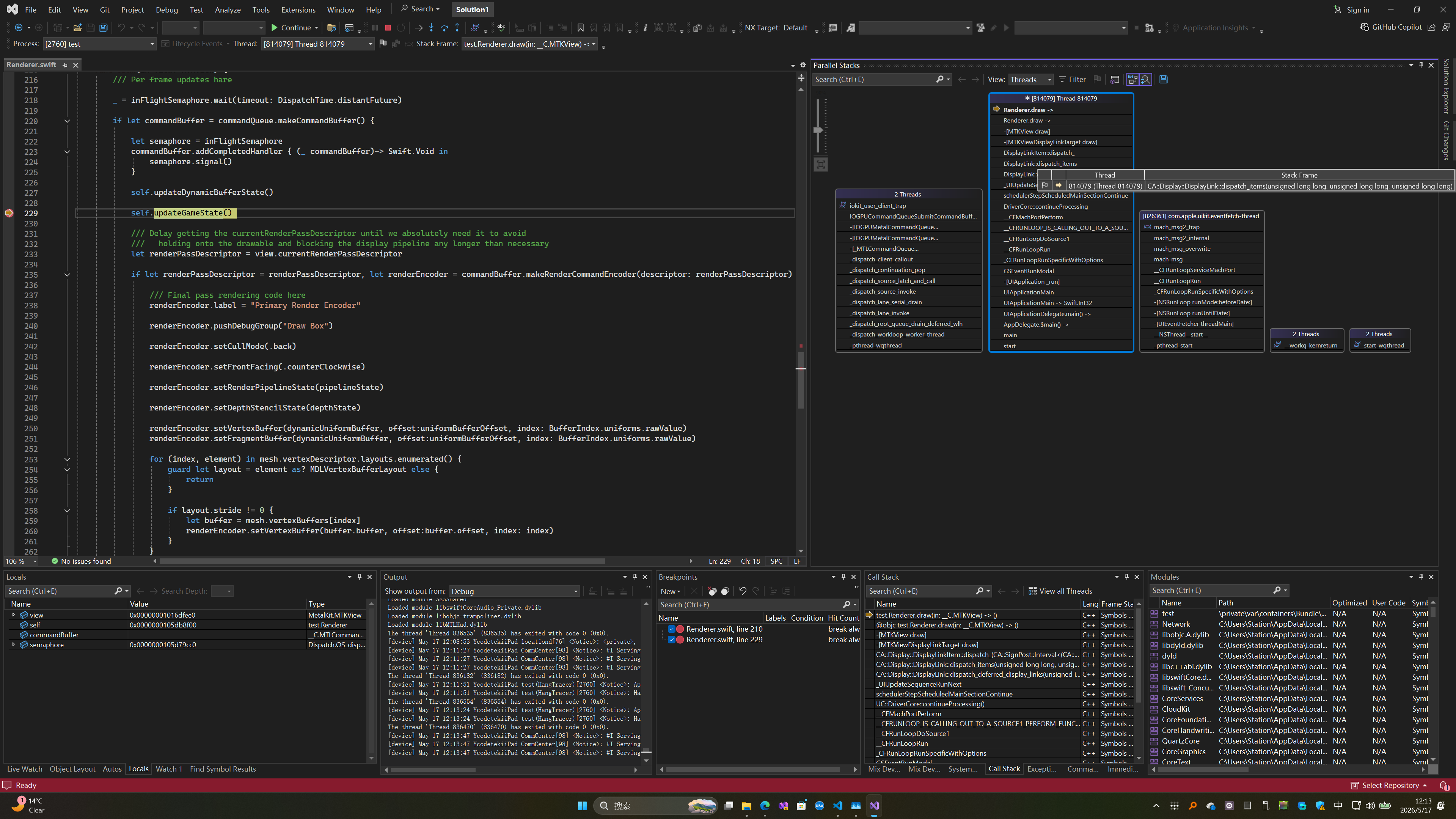 Visual Studio debugging an iOS device with MixDebugger